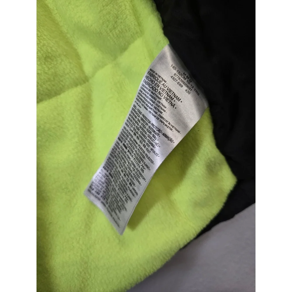 Hurley Neon Graffiti Graphic Fleece Lined Hooded Puffer Jacket Size Medium
